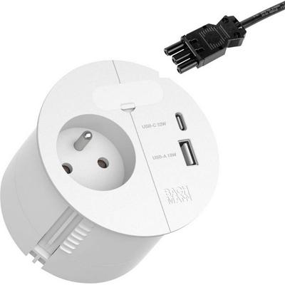Bachmann 938.304 Tischsteckdose Weiß