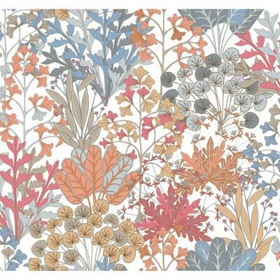 York Wallcoverings Forest Floor Coral Wallpaper