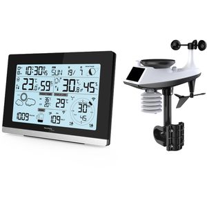 Technoline Wetterstation WS 1750 Funk, digital, mit Außensensor, Wettervorhersage, LC-Display & 8 Messwerten