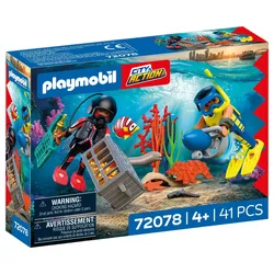 PLAYMOBIL 72078 - City Action - Polizeitaucher mit Schatz