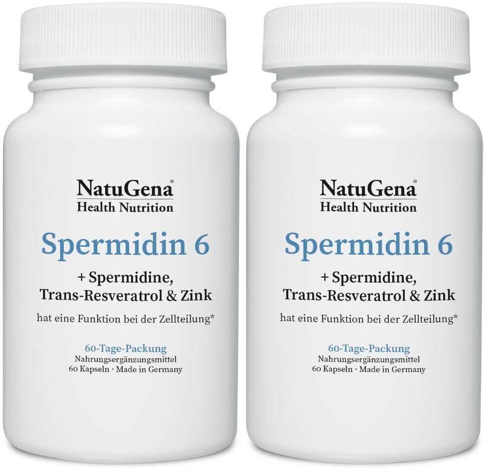 NatuGena Spermidin 6+Resveratrol+Zink vegan Kapseln 2x 2x60 St
