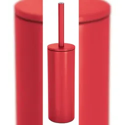 Spirella WC Bürste Klobürste Toilettenbürste „Akira“ mit hygienischem Behälter Rot