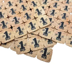 CombiCraft Nachhaltige Eventchips aus Holz 24 x 24 mm, PEFC-zertifiziert - 1000 EventChips auf 40 Brechmatten