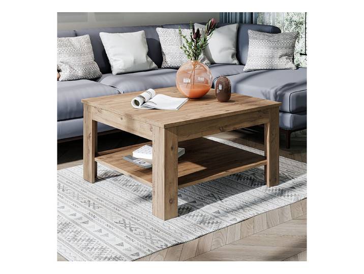 Roomart Wohnzimmertisch Couchtisch HELSINKI mit Ablageboden Wohnzimmertisch Sofatisch modern, Mit unterer Ablage, in zwei Formaten