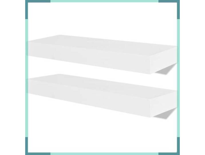 FHE murales Rangement de livres/DVD - MDF - Haute qualité - Blanc - 40x20x3 8 cm - 2 étagères