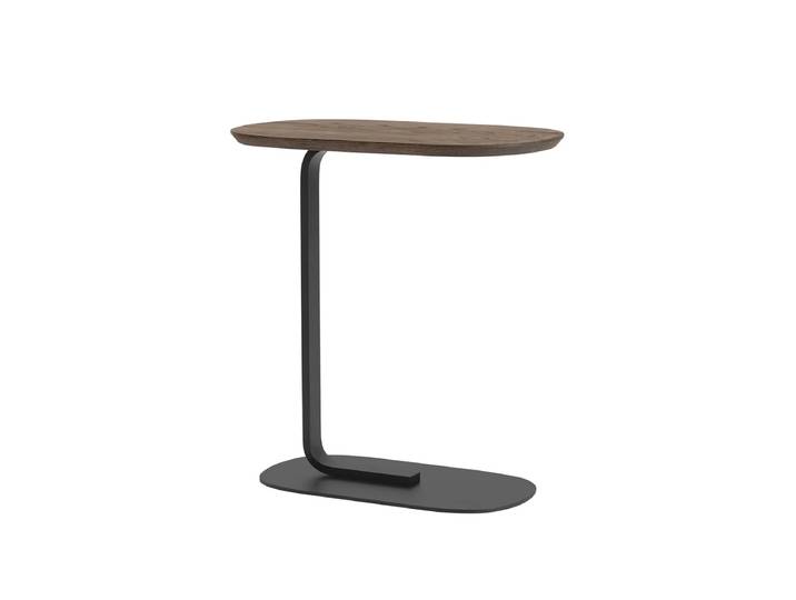 Muuto - Relate Side Table, H 60,5 cm, Eiche geräuchert / schwarz