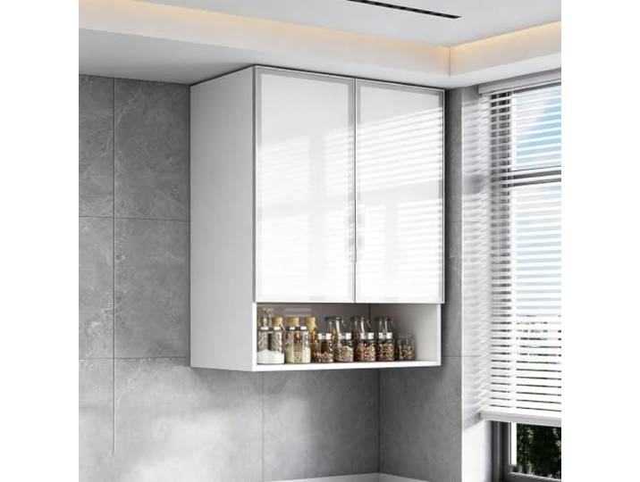 WNGJZZYC Küchenhängeschränke, Gewürz‑Und Küchenutensilien‑Organizer Mehrstöckiger Hängeschrank Für Küche, Badezimmer, Balkon, Mehrzweckschrank Für Esszimmer(60x35x80cm/24x14x32in)