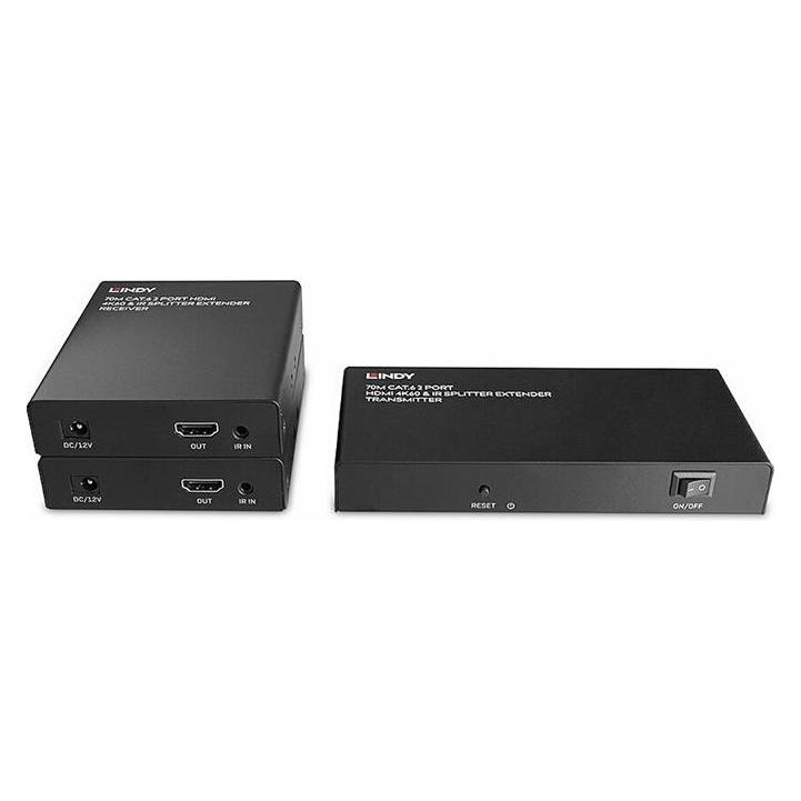 Lindy 70m 2 Port Cat.6 HDMI 4K60 Splitter Extender (38385)
