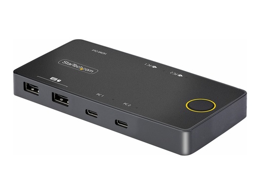 StarTech.com 2-Port USB-C KVM-Switch, 4K 60Hz (C2-H46-UC2-PD-KVM)