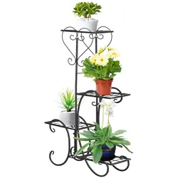Outsunny - Blumenständer - 45Lx24.5Wx80Hcm - Schwarz