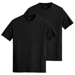 Levi's Herren T-Shirts, 2er Pack - Slim 2Pk Crewneck, Rundhals, Slim Fit, Baumwolle Schwarz / XL
