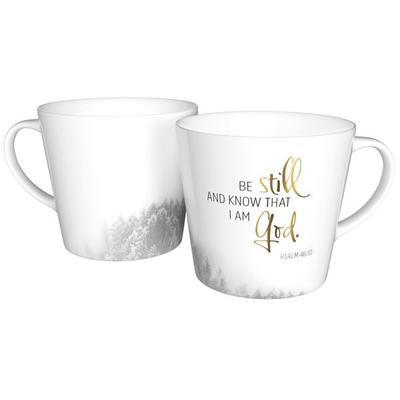 Tasse 'Be still and know' - Golddekor, von , SCM