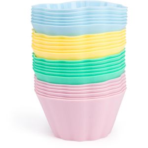 Backefix Muffinförmchen MCB24, wiederverwendbar, aus Silikon, Ø 7,5 cm, Standardgröße, bunt, 24 Stück