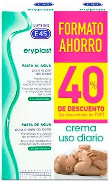 LUTSINE Lote Eryplast Pasta Al Agua Para La Piel Del Bebe 2X