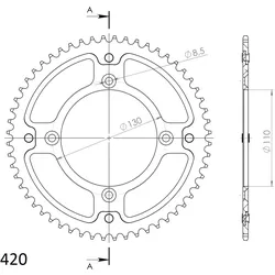 Supersprox Stealth-Kettenrad 420 56Z (Gold)