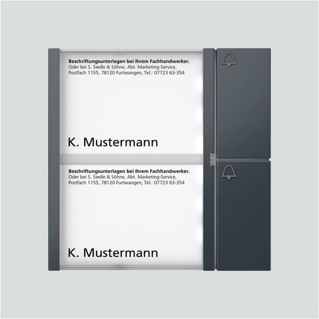 Siedle&Söhne; Module de bouton de bus anthracite BTM 650-02 AG (210004908-00)