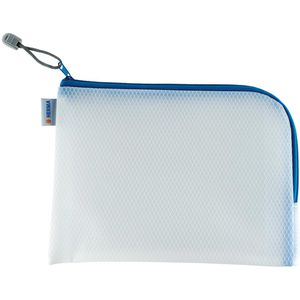 Herma Reißverschlussbeutel 20009, Universaltasche, A5, blau / transparent, EVA-Folie, 1 Fach