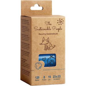 TSP Hundekotbeutel 6060euBE, Recycling, 120 Beutel (8 Rollen je 15 Beutel), 23 x 33cm, 15 Stück