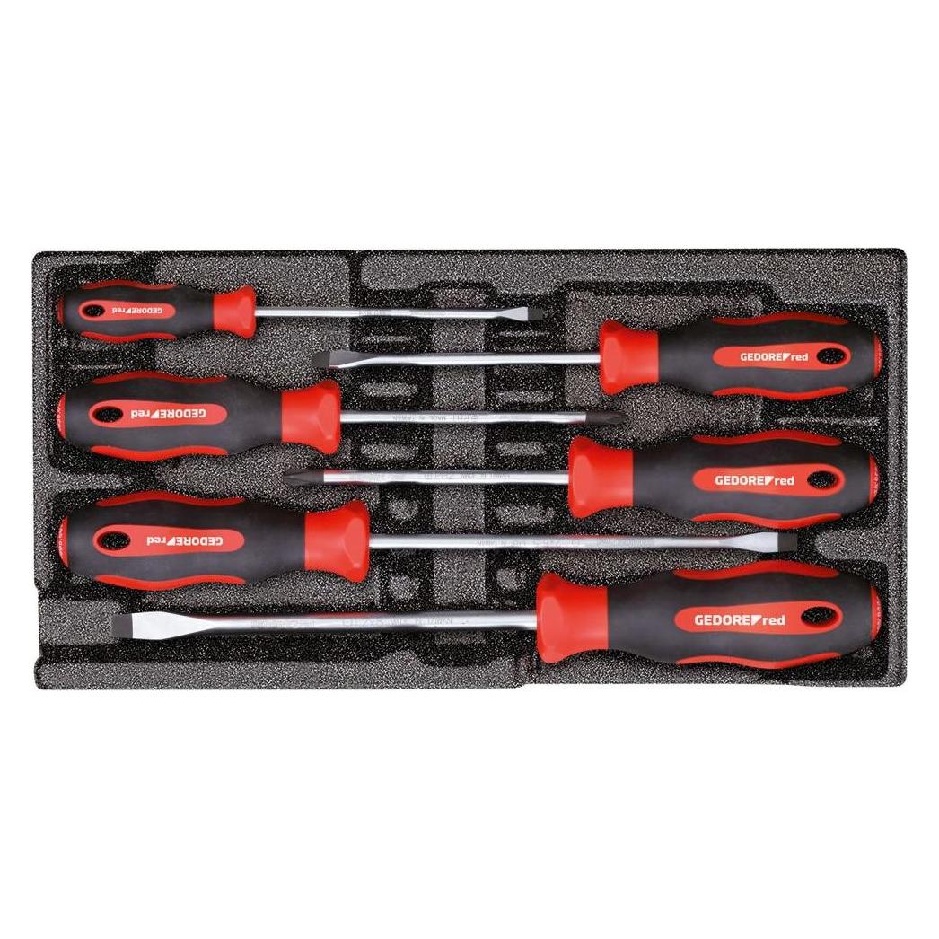 Gedore Red red R22150013 Schraubendrehersatz PH+SL 2/6 CT-Modul 6-teilig (Kreuzschlitz, Schlitz) (3301712)