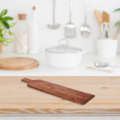 IH Casa Decor Acacia Wood Beveled Serving Board With Handle