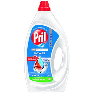 Pril Spülmittel Professional, Power Fresh, entfernt 48H Eingetrocknetes, Kaltaktiv, Flasche, 4 Liter