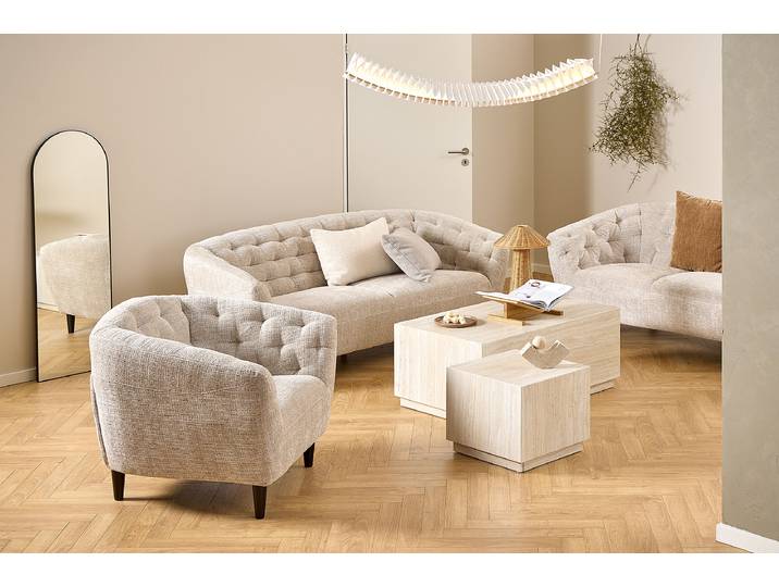 Couchtisch Sukatari 2er-Set rechteckig 100 x 42 x 60cm Beige