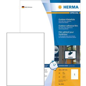 Herma 9501 Outdoor Klebefolie 210x297mm wetterfest, 50 Stück