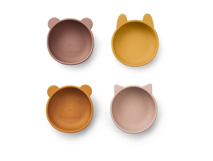 Liewood Bol en silicone Iggy 4 pièces Rose mix