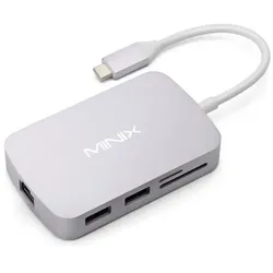 Minix NEO-C-GGR (USB-C, 7 Ports), Dockingstation + USB Hub, Grau