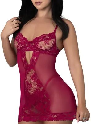 Magic Silk Black Cherry Demi Cup Chemise