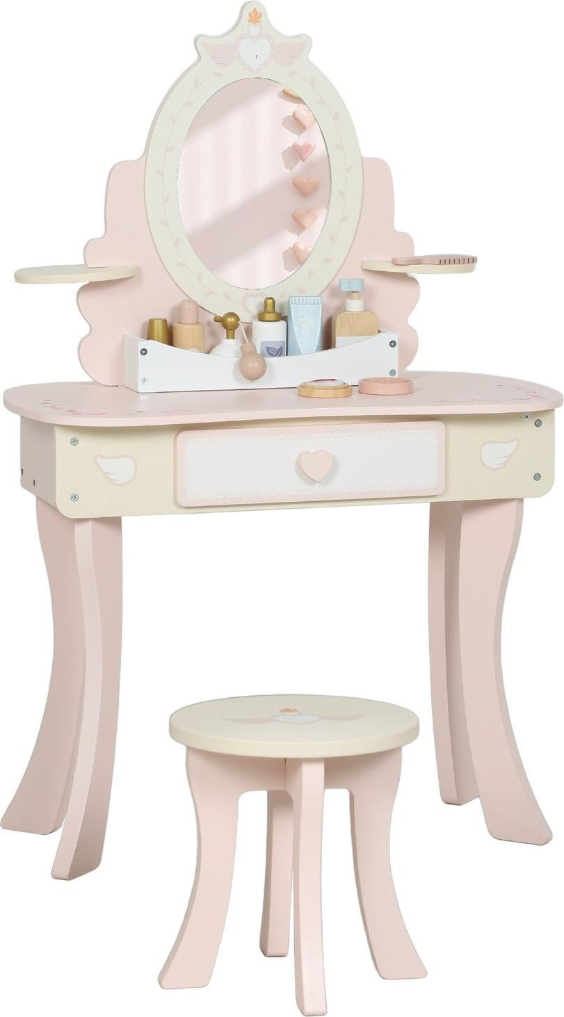 Northio Kindertafel met stoel, lade en afneembare spiegel