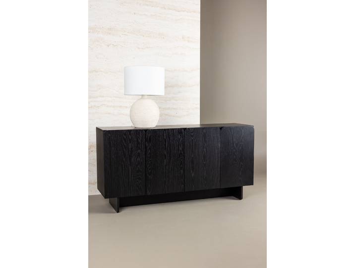 Sideboard VENTURE HOME Tyresö, Sideboard, klassisch, Breite 160 cm , schwarz, B:160cm H:80cm T:42cm, MDF, Sideboards, Sideboard, Sideboard, Lackierung, geräumig, kultiviert, modern