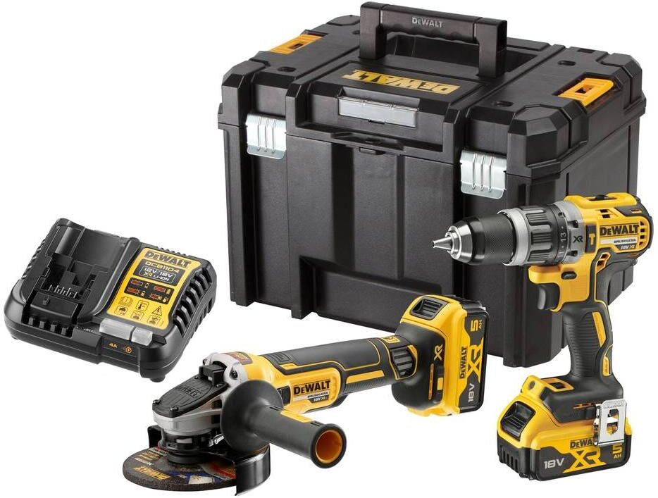 Akku-Schlagbohrschrauber DEWALT "Akku-Kombopack 54 V Kit", gelb (bunt), Bohrmaschinen, Akku-Schlagbohrschrauber bunt Einheitsgröße