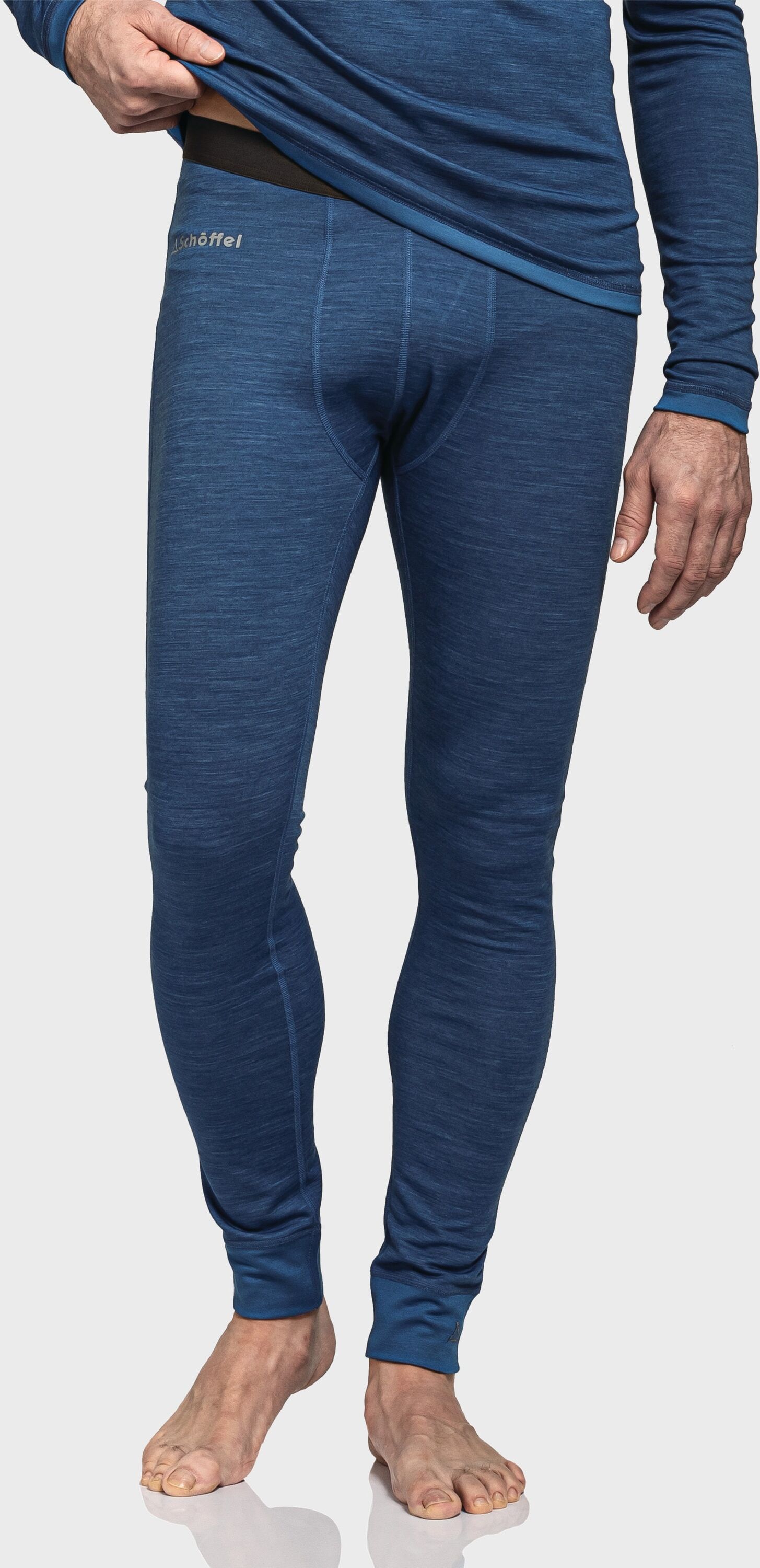 Funktionshose SCHÖFFEL "Ski Merino Sport Pants long M", Herren, Gr. S, Normalgrössen, blau (8540, blau), Oberstoff: 43% Lyocell, 34% Wolle, 23% Nylon, Hosen Funktionshose 8540, blau S, Normalgrössen
