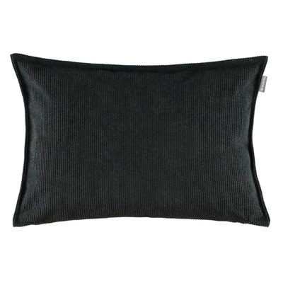 Dekokissen MUSTERRING "Cord", schwarz (schwarz, cord unifarben), B:58cm L:38cm, Kunstfaser, Dekokissen_Sitzkissen_Kissenhüllen, aus recycelten Fasern