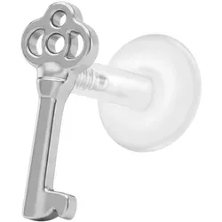 PTFE Labret mit Innengewinde + Titan-Aufsatz SCHLÜSSEL