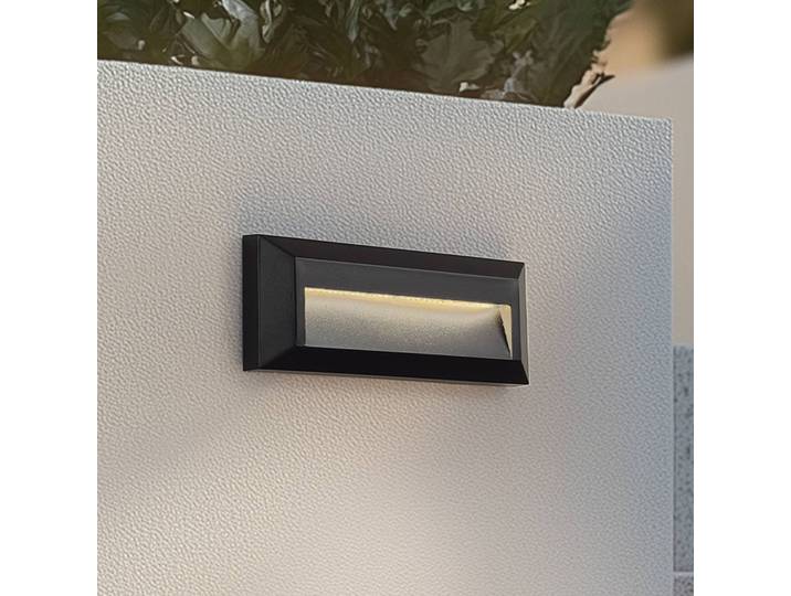 LED Aussenwandleuchte Peker Lindby, schwarz, Kunststoff, Modern, LED Wandleuchte außen