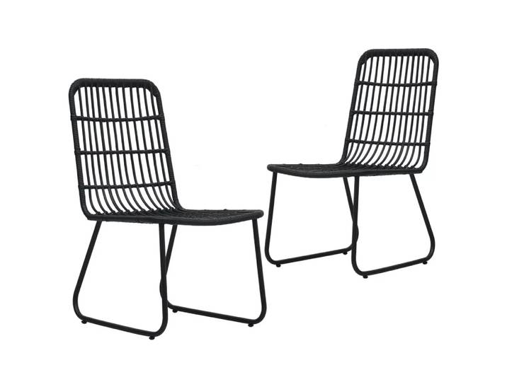 VidaXL - Gartenstuhl poly-rattan, One Size, Schwarz