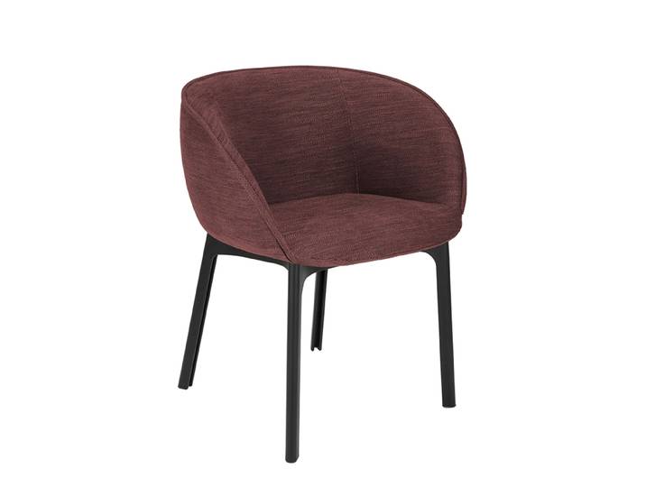KARTELL fauteuil CHARLA tissu ANTIBES (Burgundy - Technopolymère thermoplastique recyclé et tissu)