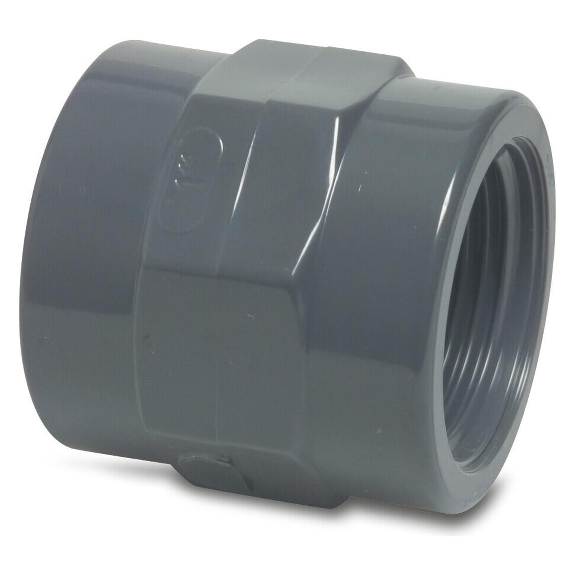 Bevo PVC-U Gewindemuffe 1/2 IG 10bar Grau (0110520)