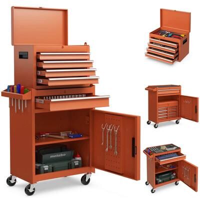 Tool Chest Heavy Duty Rolling Tool Box w/Cabinet 5-Drawer