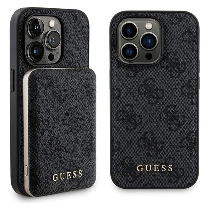 Guess Zestaw GUBPM5P13X4GEMGK iPhone 13 Pro Max 6.7" hardcase + Powerbank 5000mAh MagSafe czarny/bla (Apple iPhone 13 Pro Max) (1467198017)