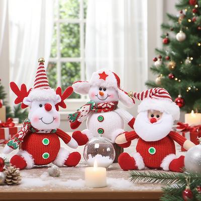 Modern Home Fixes Santa Claus Snowman, Elk Doll Children Xmas Gift, Tree Plush Ornaments, Home Christmas Decorations, Party New Year 2