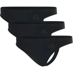 ADIDAS adidas Damen Strings, 3er Pack - Sport Active Seamless, Thongs, Unterwäsche, Logo, einfarbig, Größe M in Schwarz Schwarz