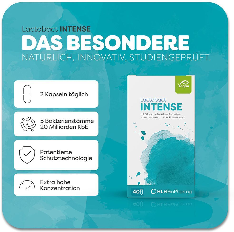 Lactobact Intense magensaftresistente Kapseln 20 St magensaftresistent
