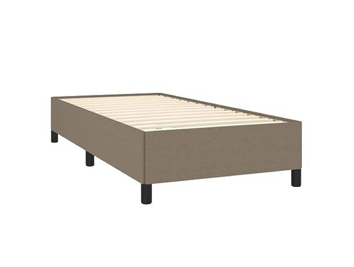 vidaXL Polsterbett, Bett Bettgestell mit Lattenrost, Schlafzimmerbett Einzelbett mit Stützbeinen, Bettrahmen Schlafzimmermöbel, Taupe 100x200cm Stoff