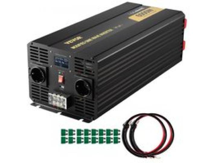 VEVOR Wechselrichter 6000 W, Modifizierter Sinus-Wechselrichter DC 12 V auf AC 230 V Auto-Konverter mit LCD-Display, LED-Anzeigen, EU-Steckdosen, Wechselrichter, für Auto, Wohnmobil, Lkw, Boot, Reisen