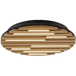 Just Light, Deckenleuchte, LED Deckenlampe AKUSTIK Holz Akustikpanel mit Echtholzfurnier Eiche (1700 lm)
