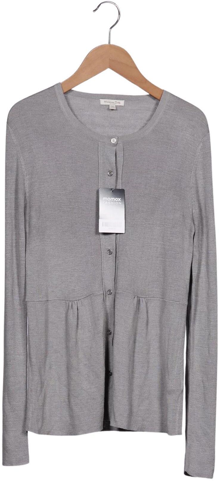 Massimo Dutti Damen Strickjacke, Grau, Gr. M, Seide - Second Hand