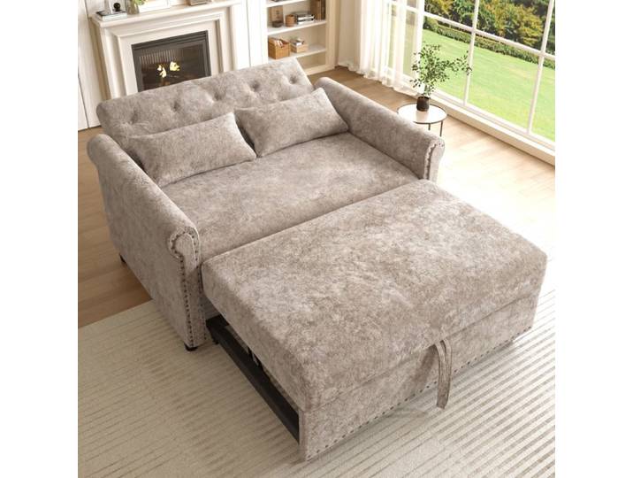 Canapé‑lit convertible - CIPACHO - CIPACHO - 2 places - Dossier réglable 3 niveaux - Tissu chenille
